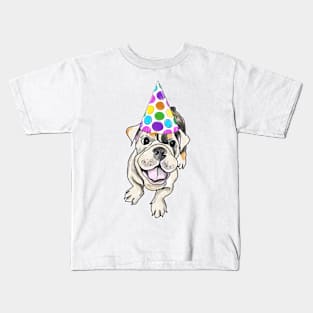 Party hat dog Kids T-Shirt